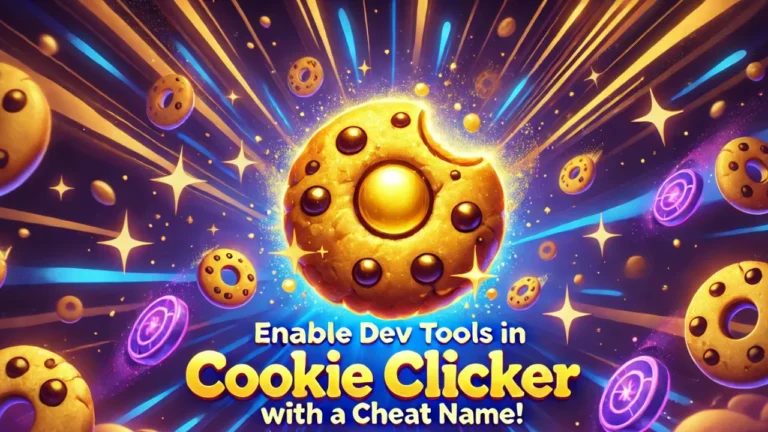 ENABLE DEV TOOLS IN COOKIE CLICKER WITH A CHEAT NAME!